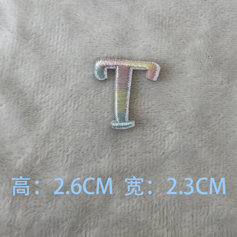 Wholesale Colorful 26 English letters embroidered patch